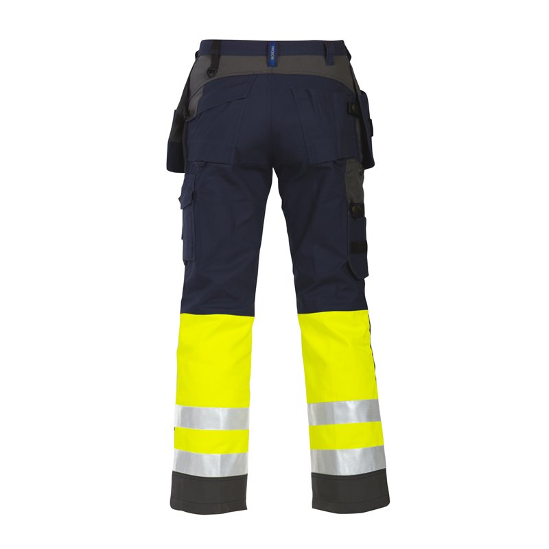 Pantalon de Travail avec Poches Flottantes et Renfort aux Genoux en ISO 20471 Classe 1