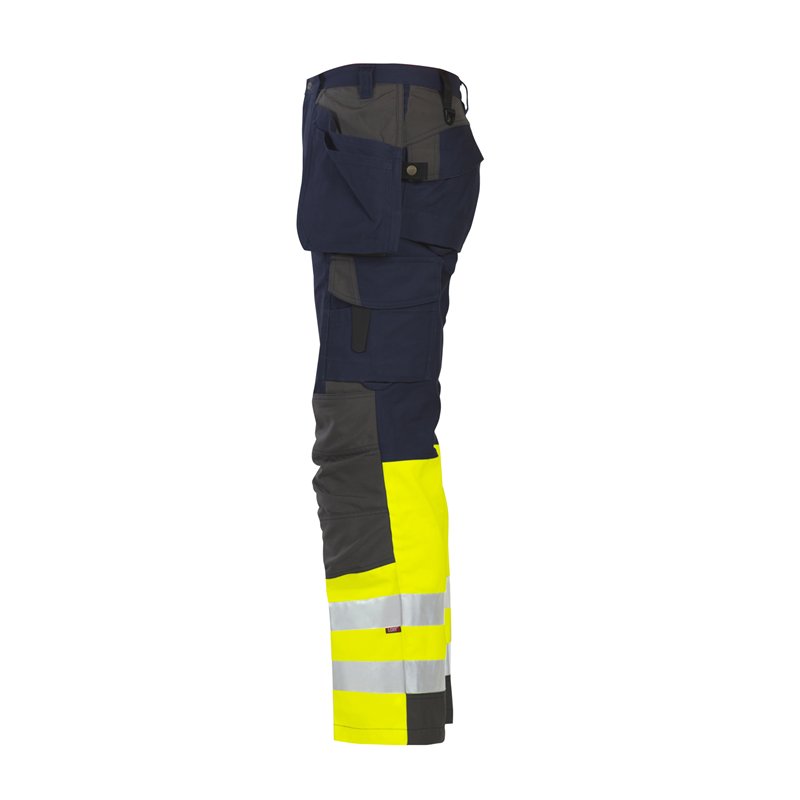 Pantalon de Travail avec Poches Flottantes et Renfort aux Genoux en ISO 20471 Classe 1