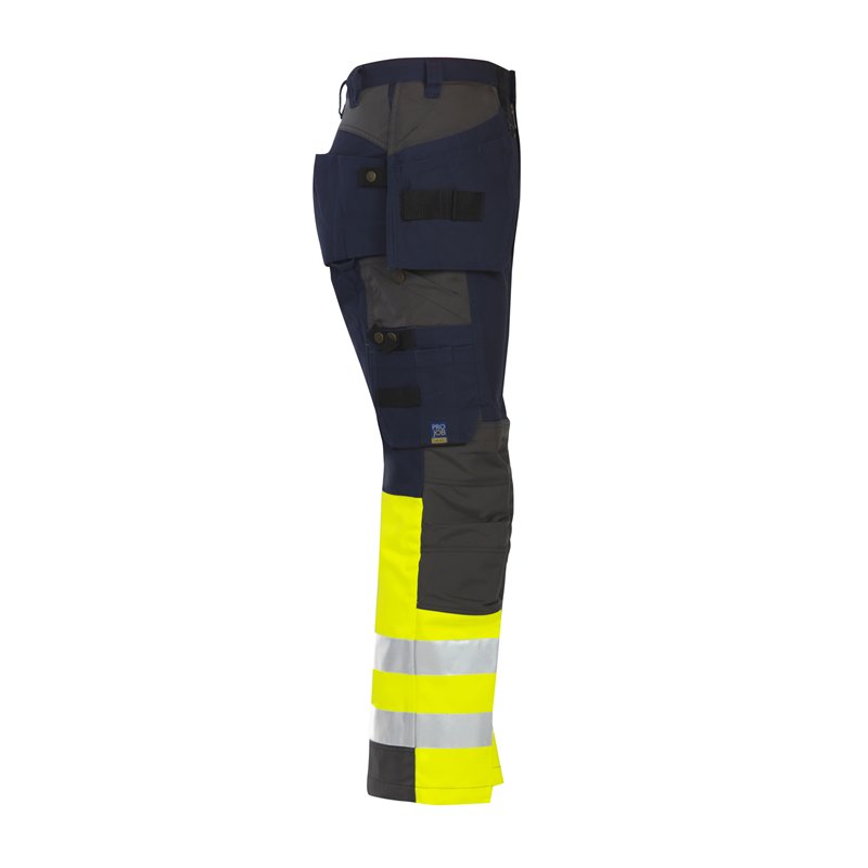 Pantalon de Travail avec Poches Flottantes et Renfort aux Genoux en ISO 20471 Classe 1