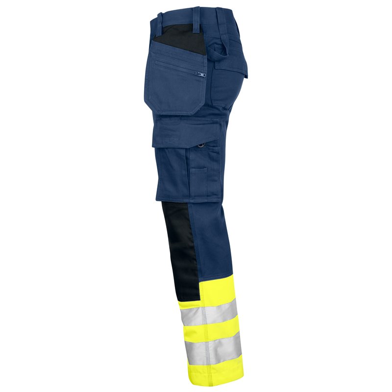 Pantalon de Travail Haute Visibilité avec Poches Flottantes en ISO 20471 Classe 1 Coupe Moderne