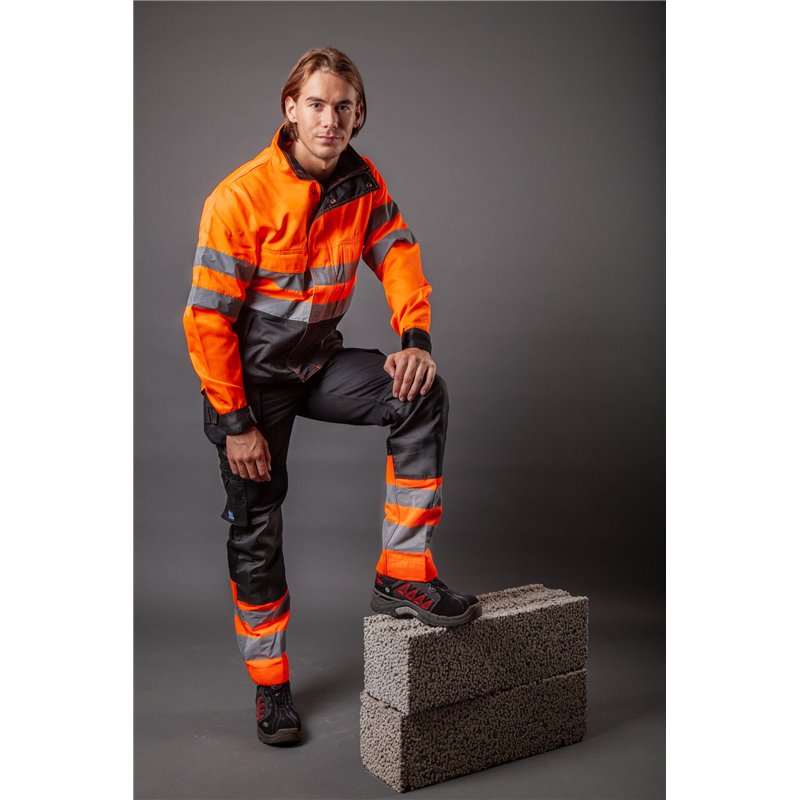 Pantalon de Travail Haute Visibilité avec Poches Flottantes en ISO 20471 Classe 1 Coupe Moderne