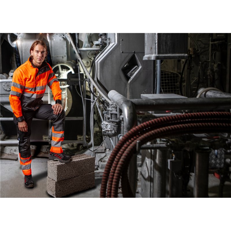 Pantalon de Travail Haute Visibilité avec Poches Flottantes en ISO 20471 Classe 1 Coupe Moderne