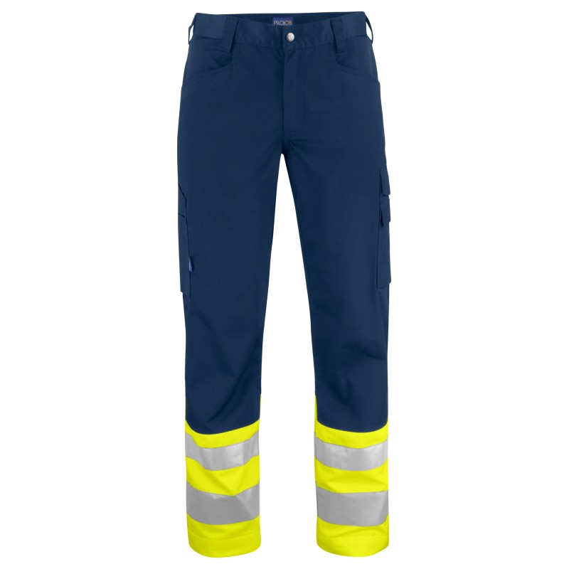 Pantalon de Travail Haute Visibilité en ISO 20471 Classe 1 Coupe Moderne