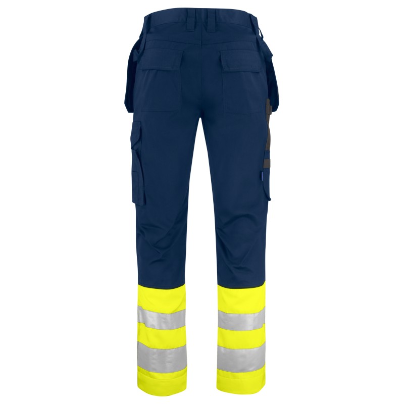Pantalon de Travail Haute Visibilité avec Poches Flottantes en ISO 20471 Classe 1 Coupe Moderne