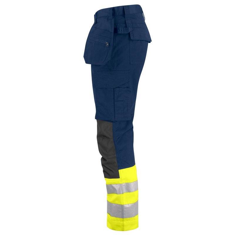 Pantalon de Travail Haute Visibilité avec Poches Flottantes en ISO 20471 Classe 1 Coupe Moderne
