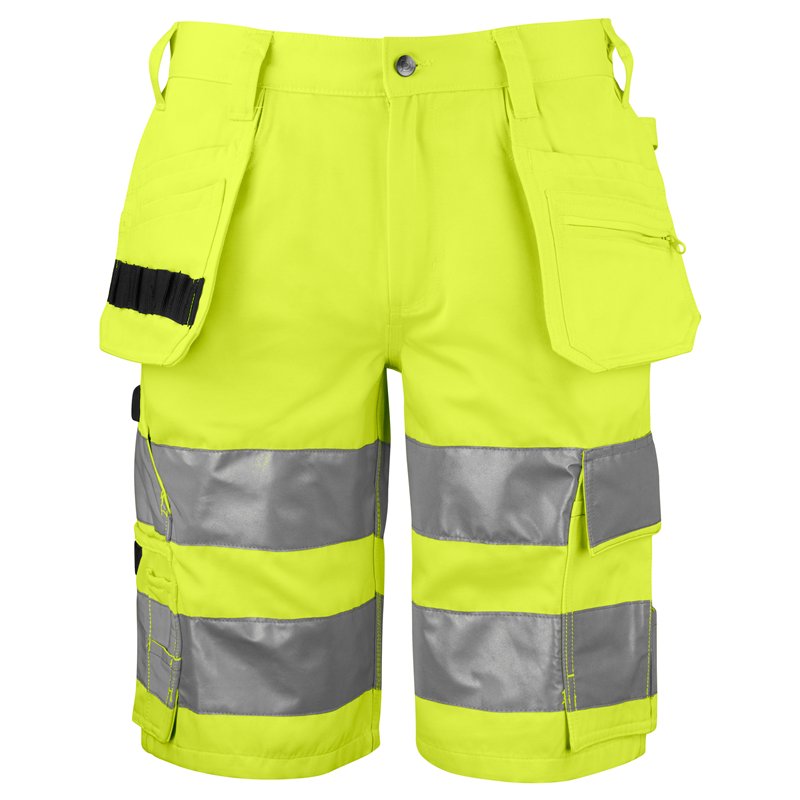 Short Haute Visibilité avec Poches Flottantes en ISO 20471 Classe 2 Coupe Moderne