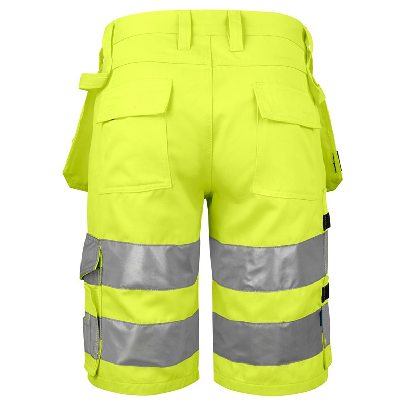 Short Haute Visibilité avec Poches Flottantes en ISO 20471 Classe 2 Coupe Moderne