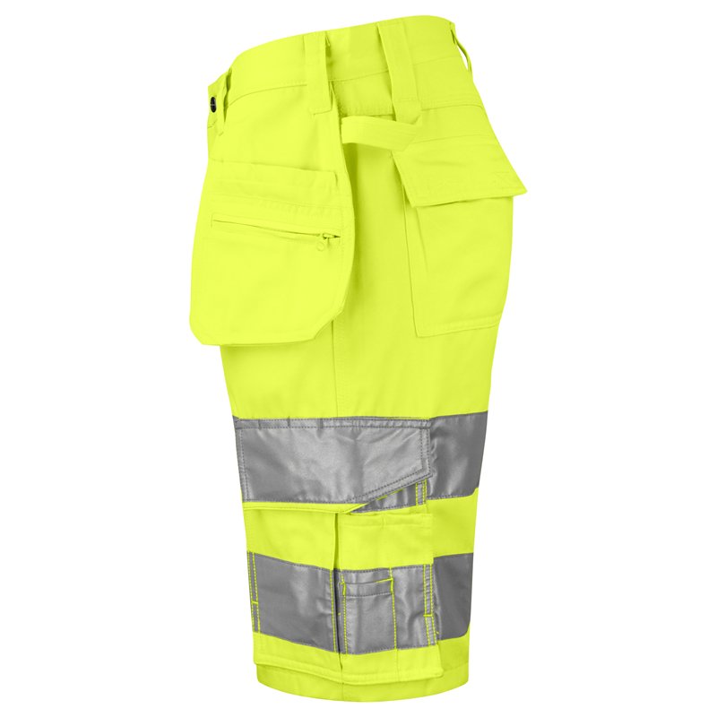 Short Haute Visibilité avec Poches Flottantes en ISO 20471 Classe 2 Coupe Moderne