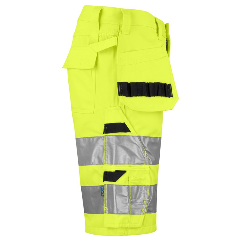 Short Haute Visibilité avec Poches Flottantes en ISO 20471 Classe 2 Coupe Moderne
