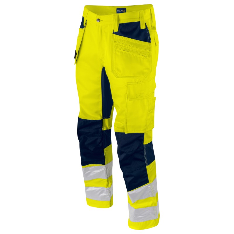 Pantalon Taille Basse Stretch avec Poches Flottantes en ISO 20471 Classe 2