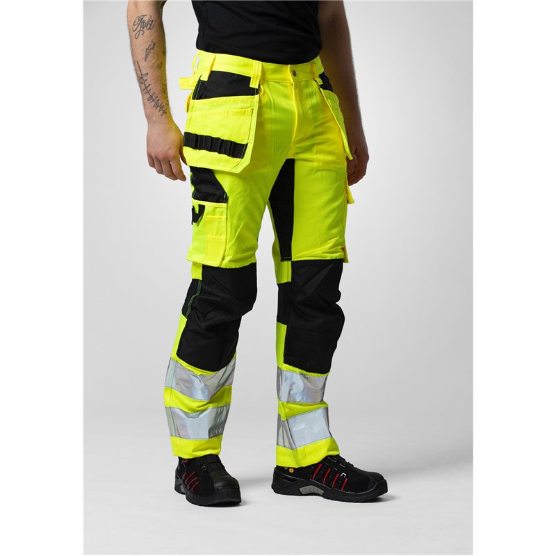 Pantalon Taille Basse Stretch avec Poches Flottantes en ISO 20471 Classe 2