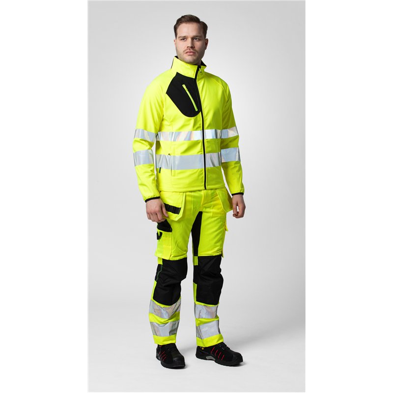 Pantalon Taille Basse Stretch avec Poches Flottantes en ISO 20471 Classe 2