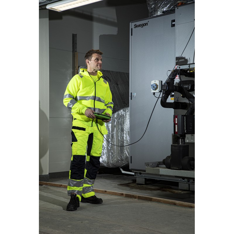 Pantalon Taille Basse Stretch avec Poches Flottantes en ISO 20471 Classe 2