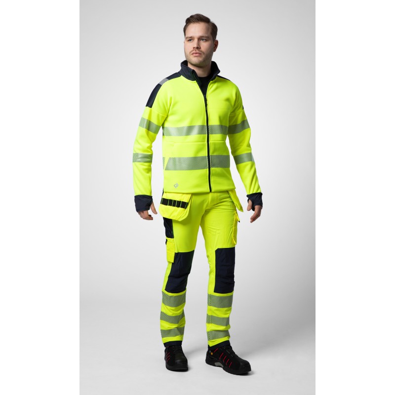 Pantalon Taille Basse Full Stretch avec Poches Flottantes en ISO 20471 Classe 2