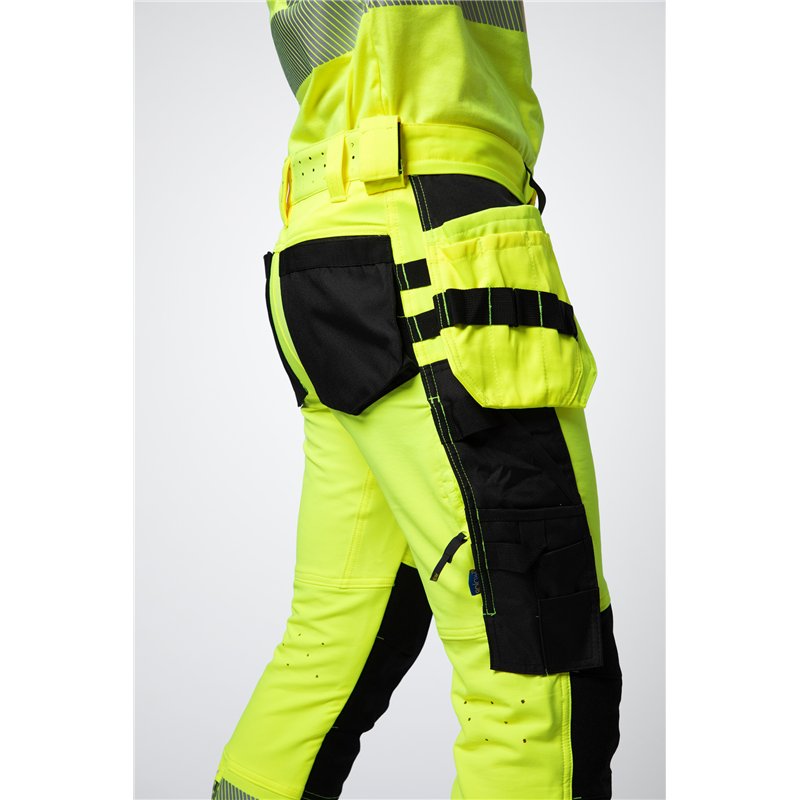 Pantalon Taille Basse Full Stretch avec Poches Flottantes en ISO 20471 Classe 2