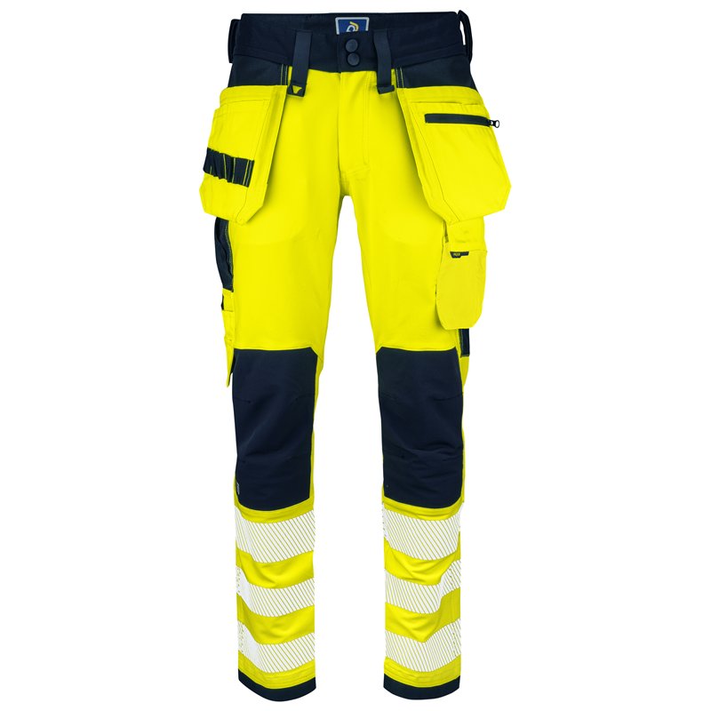 Pantalon Taille Basse Full Stretch avec Poches Flottantes en ISO 20471 Classe 2