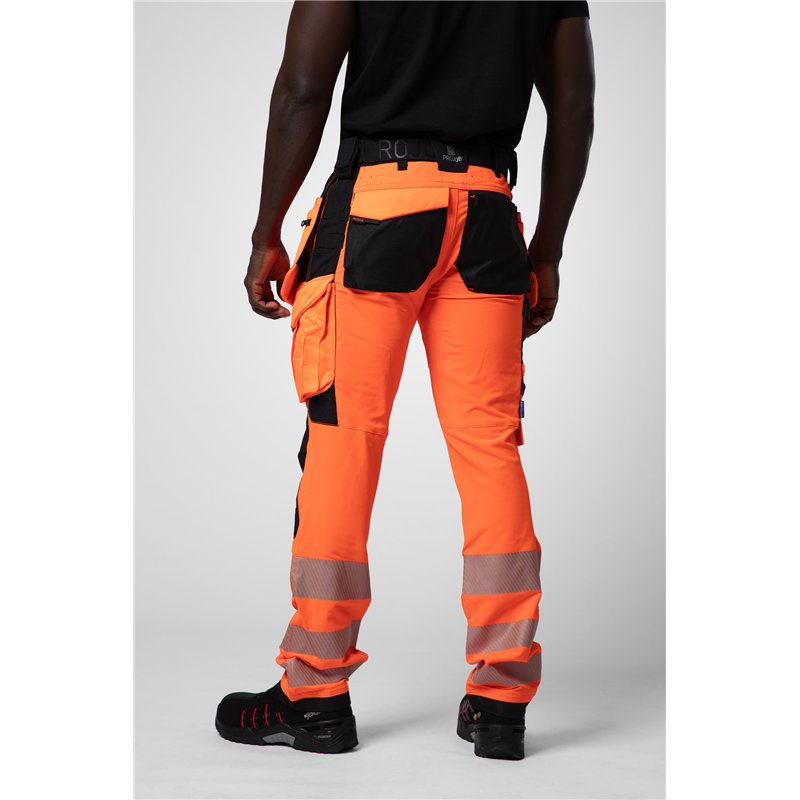 Pantalon Taille Basse Full Stretch avec Poches Flottantes en ISO 20471 Classe 2