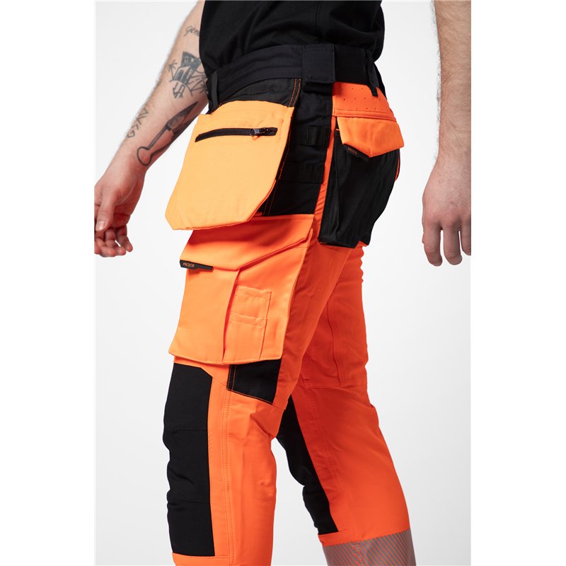 Pantalon Taille Basse Full Stretch avec Poches Flottantes en ISO 20471 Classe 2