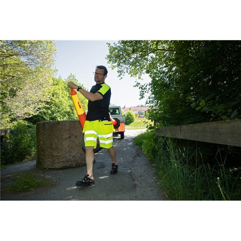Short Full Stretch avec Poches Flottantes en ISO 20471 Classe 2/1