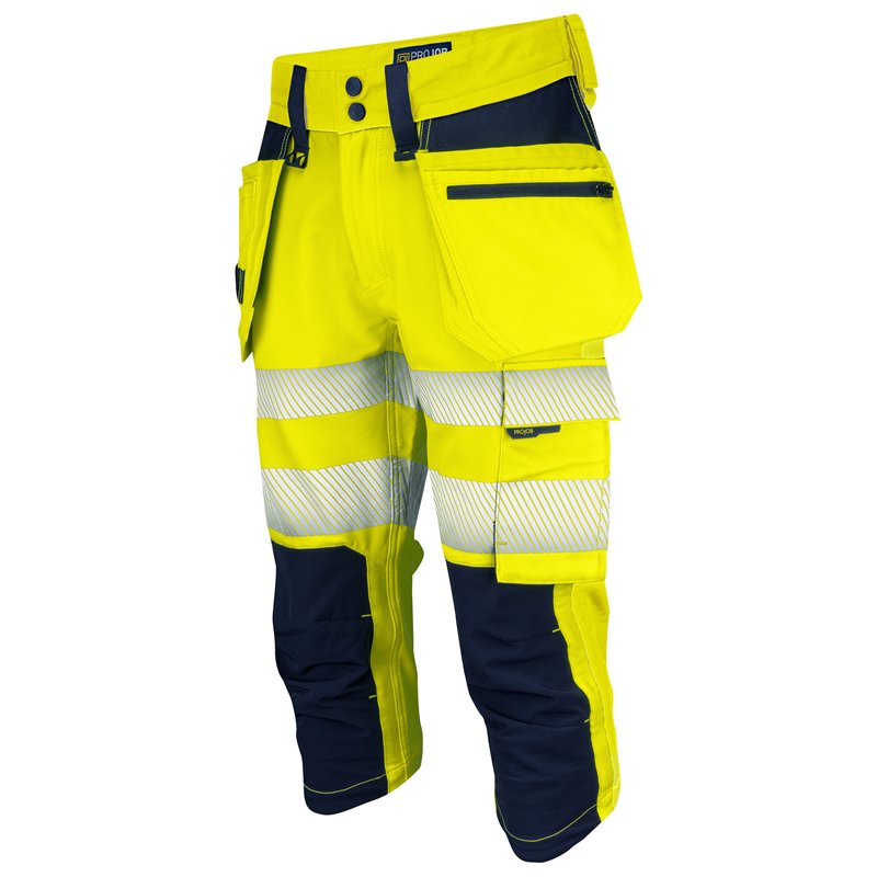 Pantalon de Travail 3/4 avec Poches Flottantes en ISO 20471 Classe 2/1