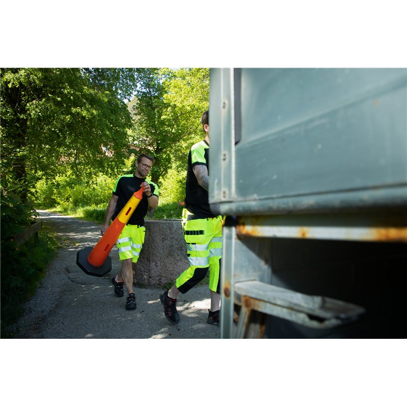 Pantalon de Travail 3/4 avec Poches Flottantes en ISO 20471 Classe 2/1