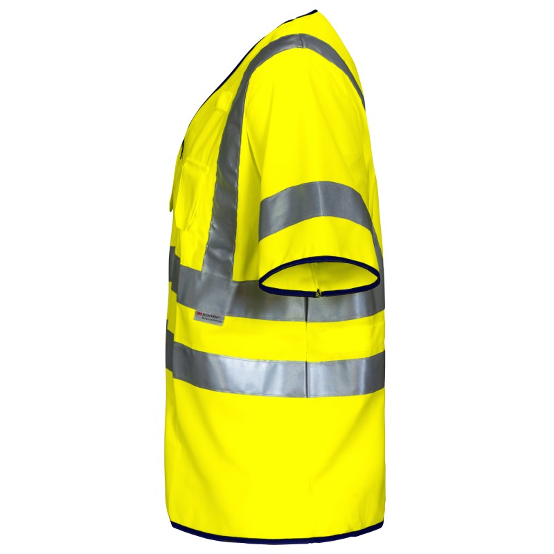 Gilet Haute Visibilité avec Zip en ISO 20471 Classe 3