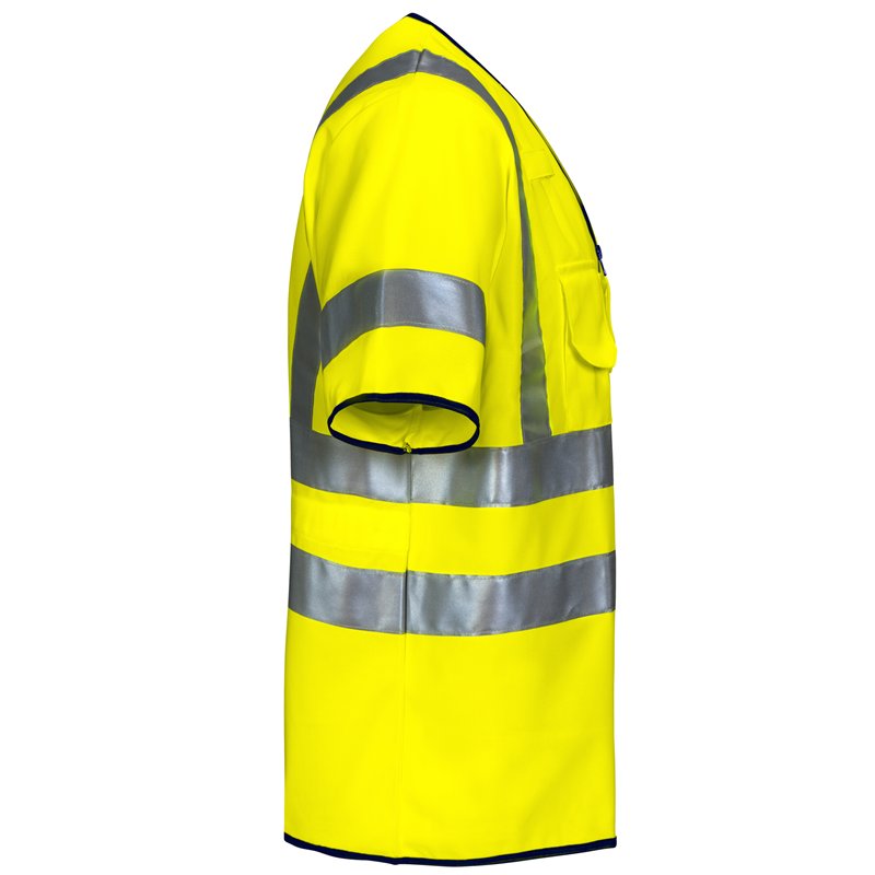 Gilet Haute Visibilité avec Zip en ISO 20471 Classe 3