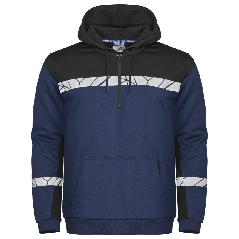 Sweat à Capuche Demi-Zip
