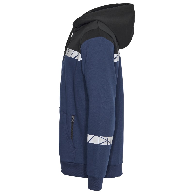Sweat à Capuche Demi-Zip