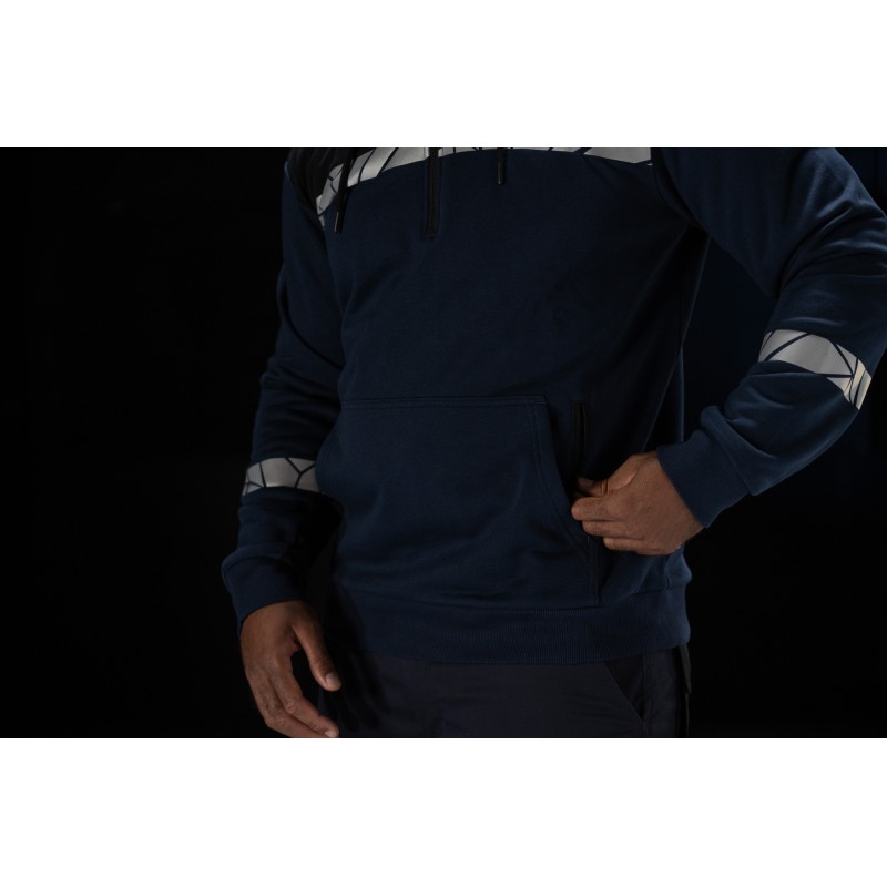 Sweat à Capuche Demi-Zip