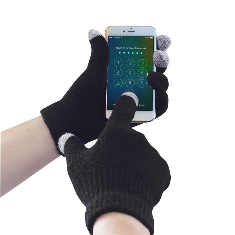 Gant tricot pour écran tactile