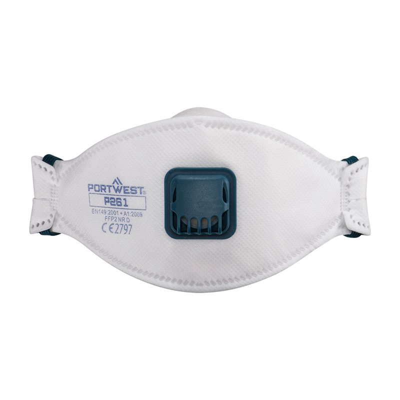 Masque respiratoire FFP2 pliable avec valve – modèle Dolomite (boîte de 10)