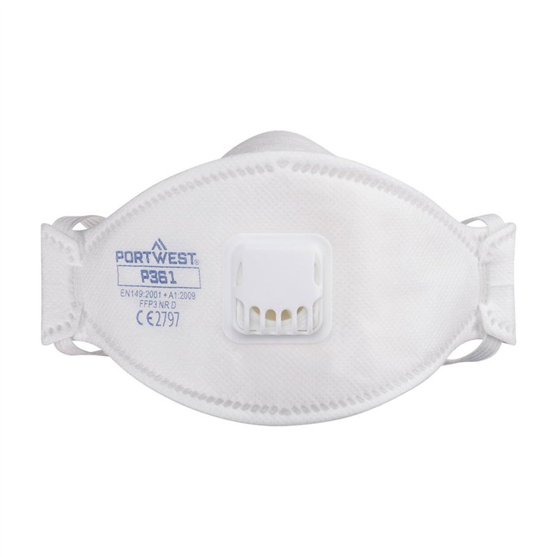 Masque respiratoire FFP3 pliable avec valve – modèle Dolomite (boîte de 10)