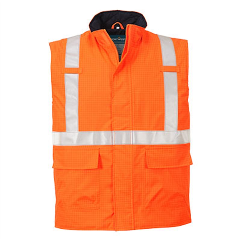 Bodywarmer Hi-Vis Bizflame antistatique et FR