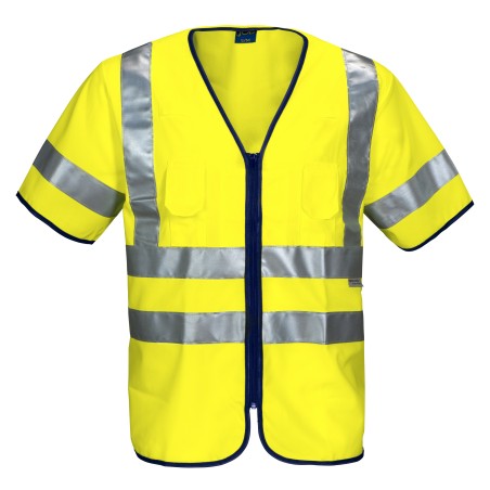 ProJob 6707 GILET DE SÉCURITÉ MANCHE COURTE AVEC ZIP EN ISO 20471 CLASSE 3