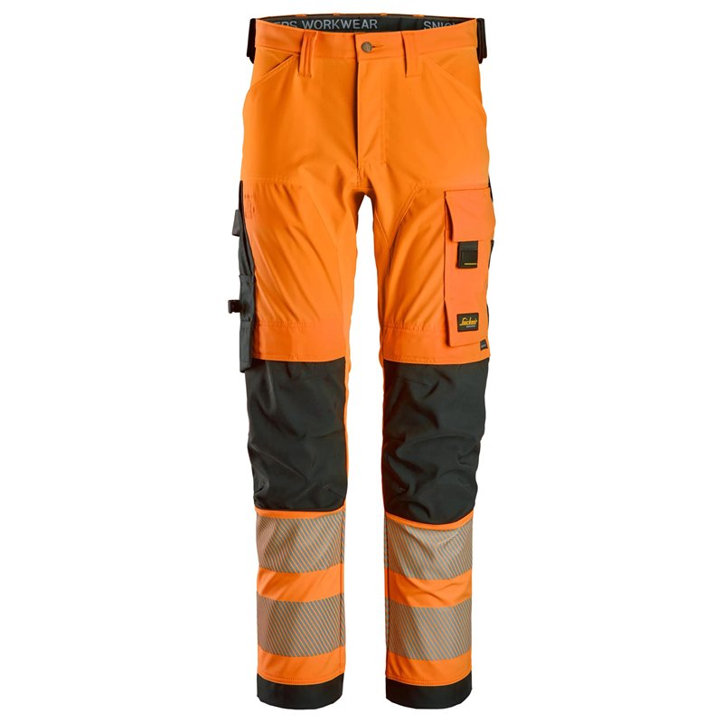 Snickers Pantalon en Tissu Extensible 4 Directions, Haute Visibilité, Classe 2