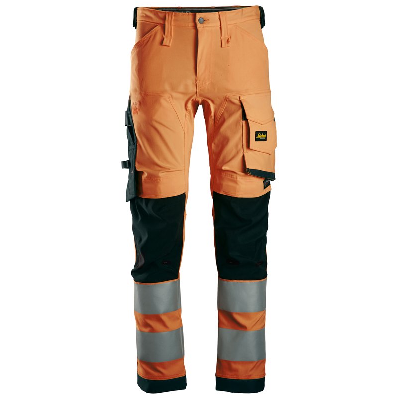 Snickers Pantalon en Tissu Extensible Haute Visibilité, Classe 2
