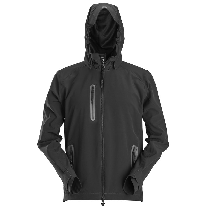Snickers FlexiWork, Veste Softshell Imperméable avec Capuche
