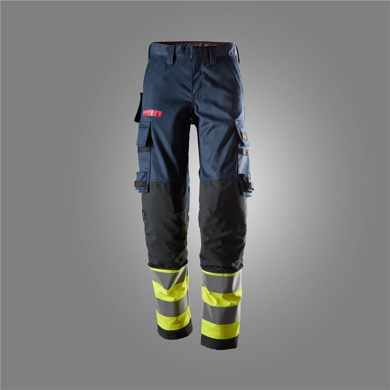 Snickers ProtecWork, Pantalon en Tissu Extensible pour Femme, Haute Visibilité, Classe 1